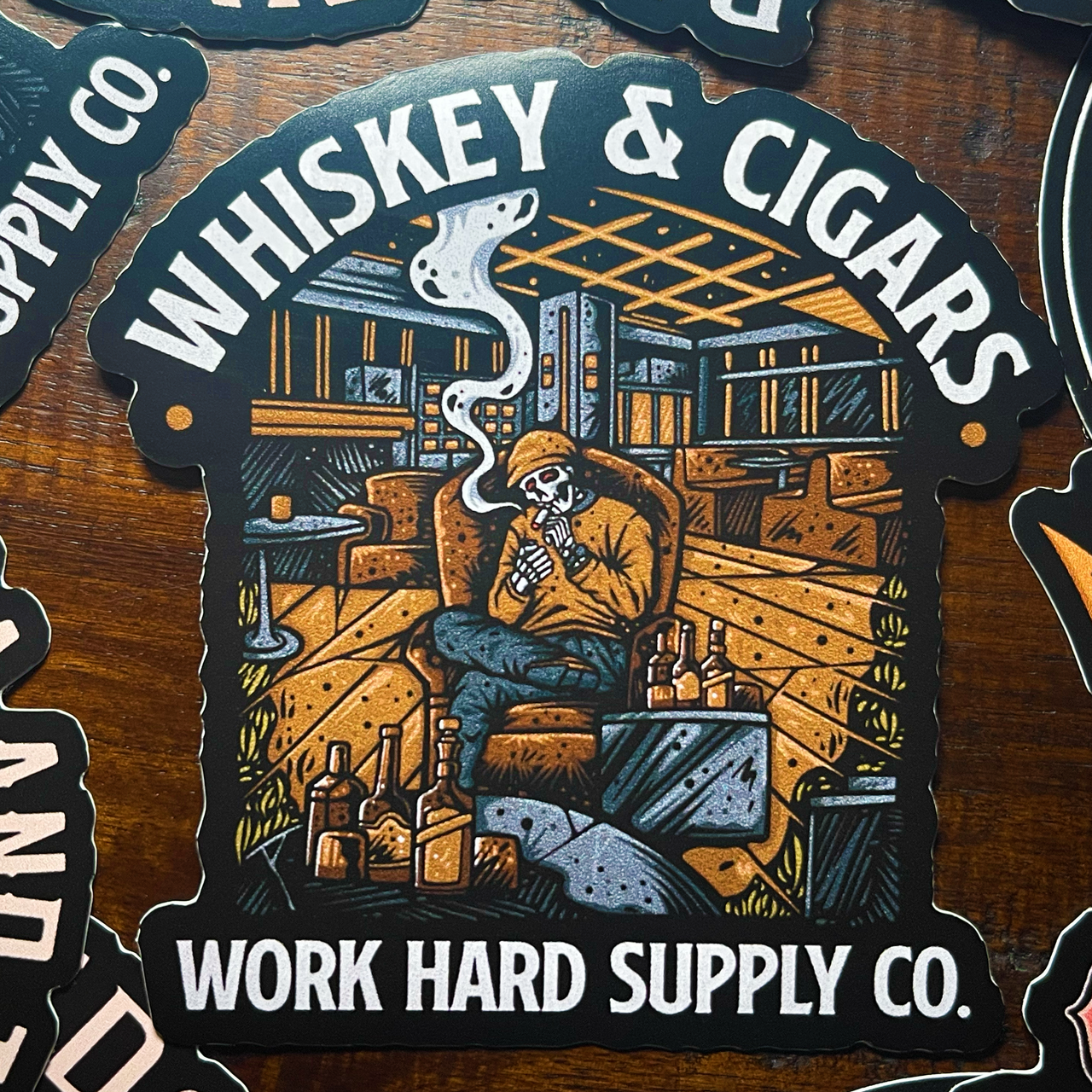 Whiskey & Cigars Sticker
