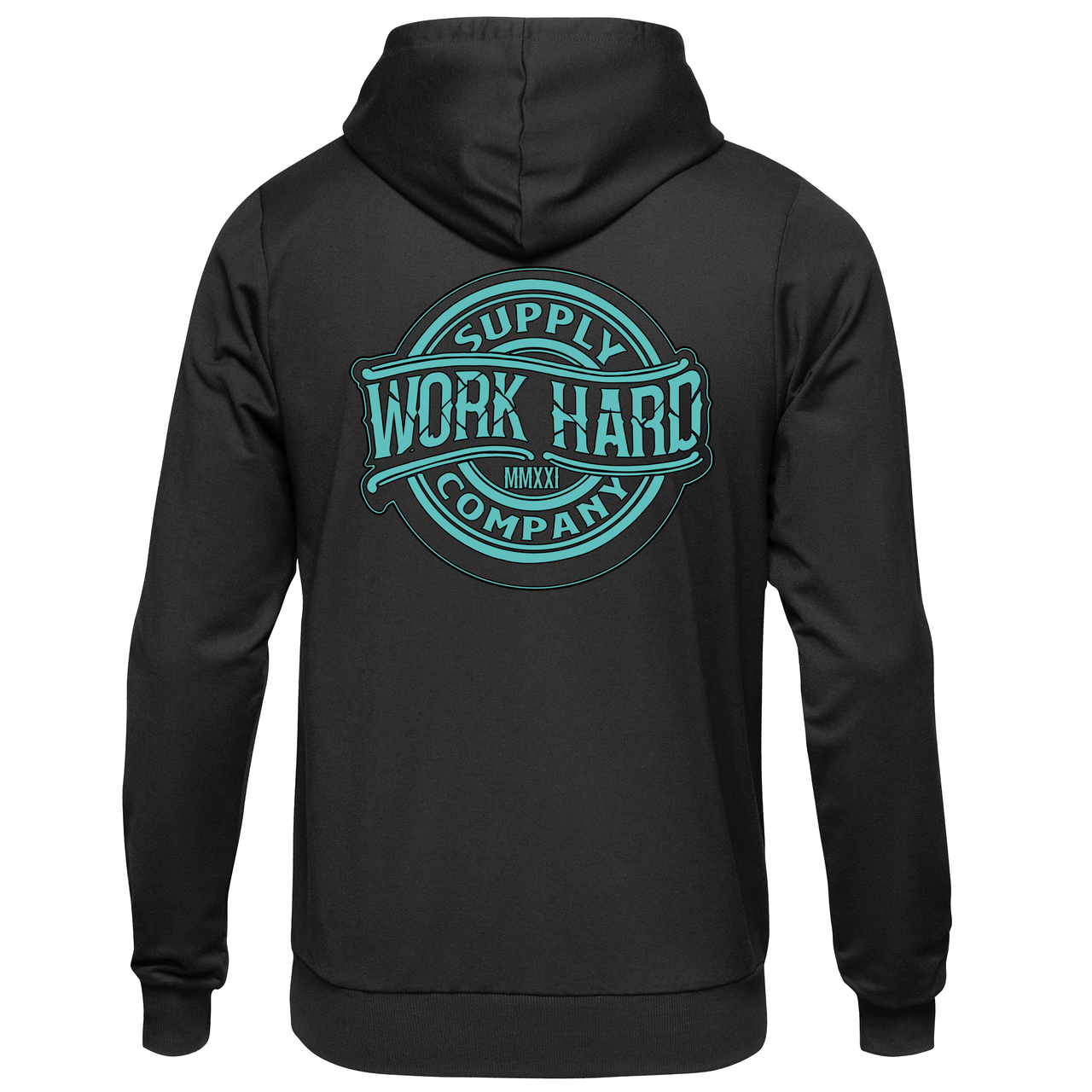 Work Hard Supply Co. Hoodie - Turquoise